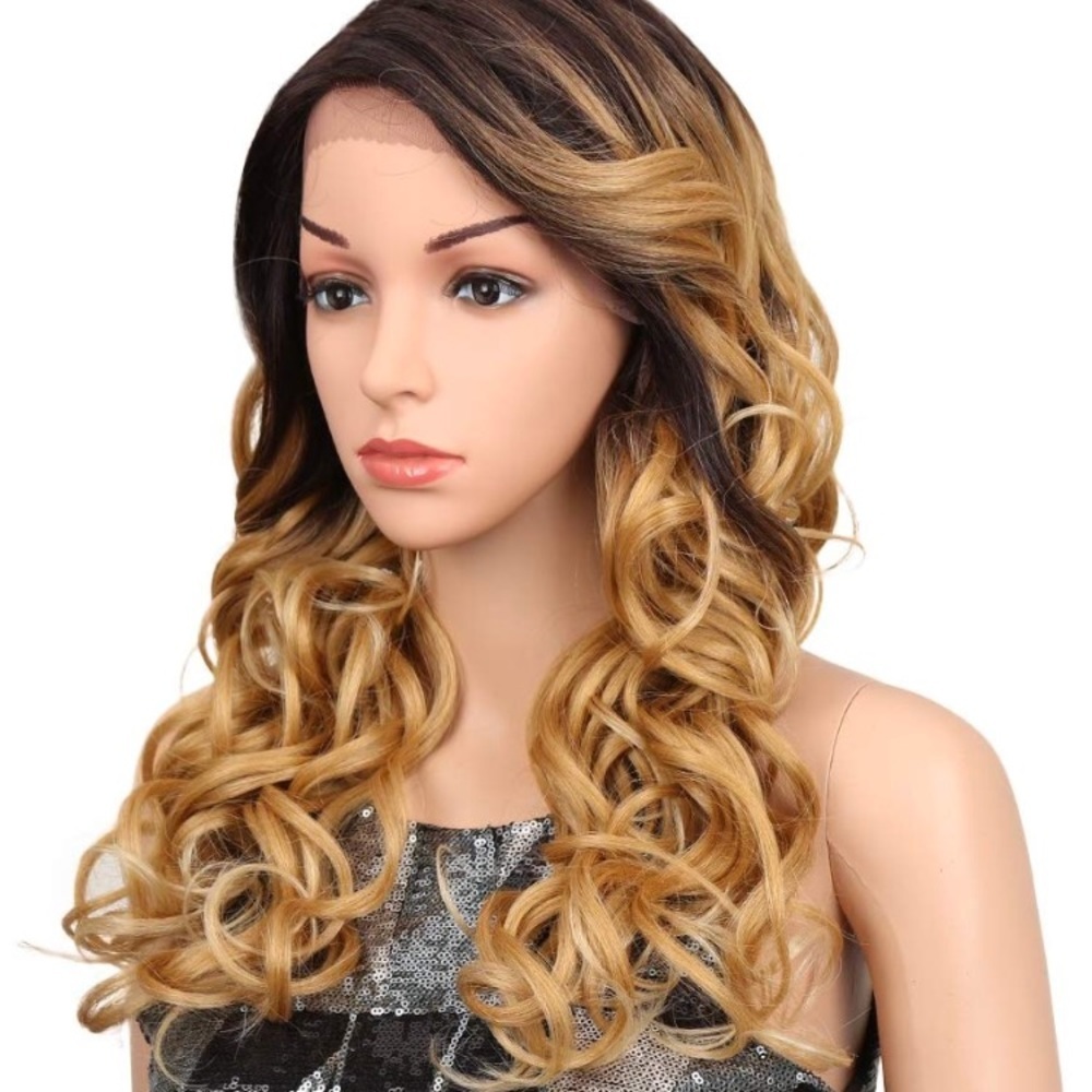💫CASIE 22” BROWN BLONDE OMBRÉ LACE FRONT Wig💫NWT - Picture 5 of 8